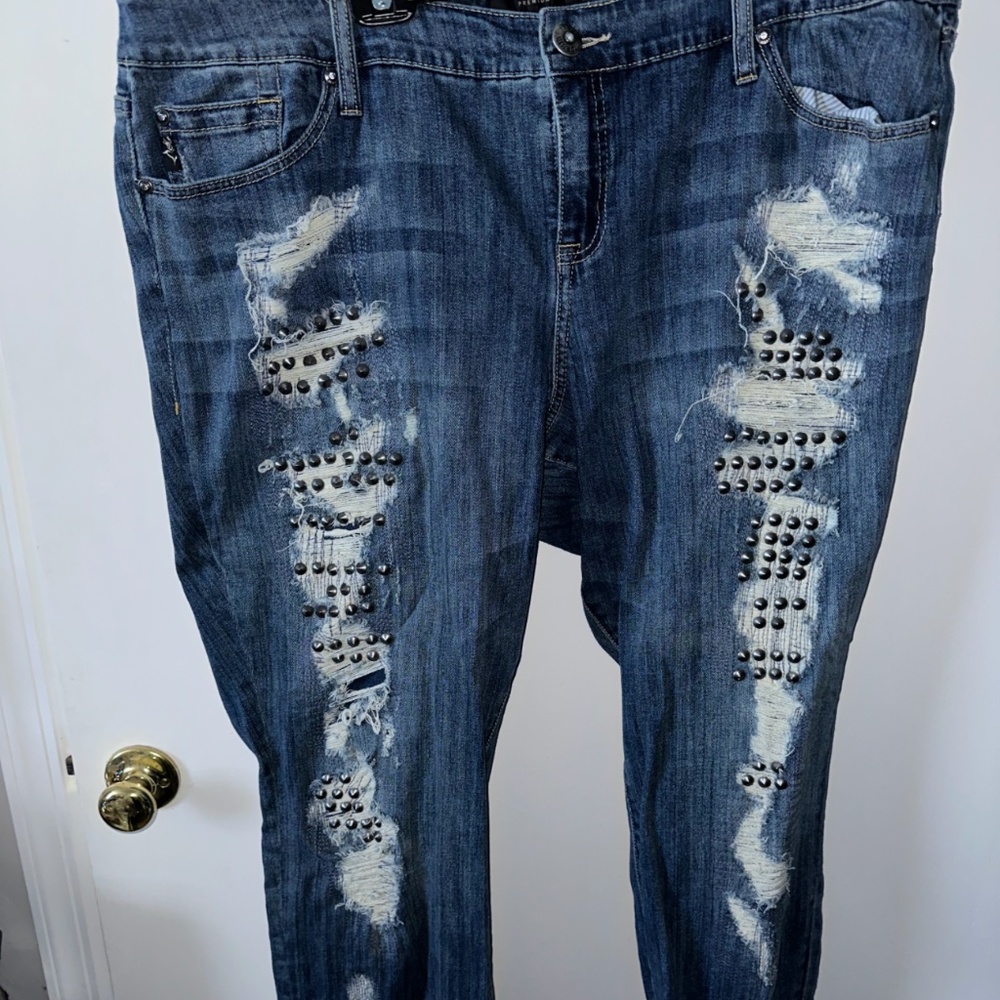 Torrid ripped studded jeans